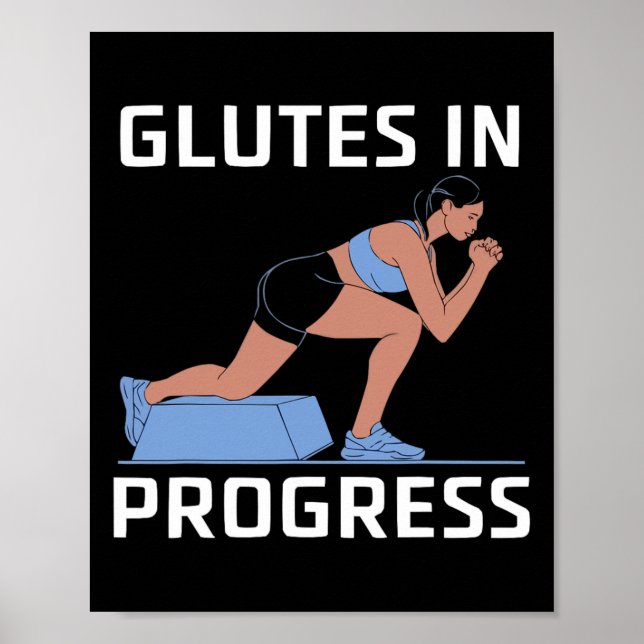 Poster Exercício de Agachamento Búlgaro Fitness Musculaçã (Frente)