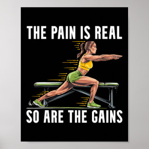 Poster Exercício de Agachamento Búlgaro Fitness Musculaçã