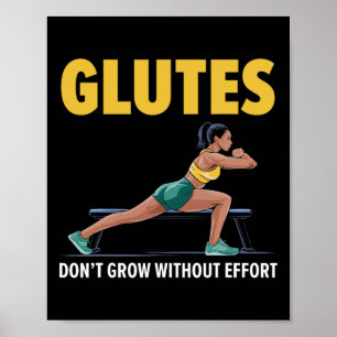 Poster Exercício de Agachamento Búlgaro Musculação Fitnes