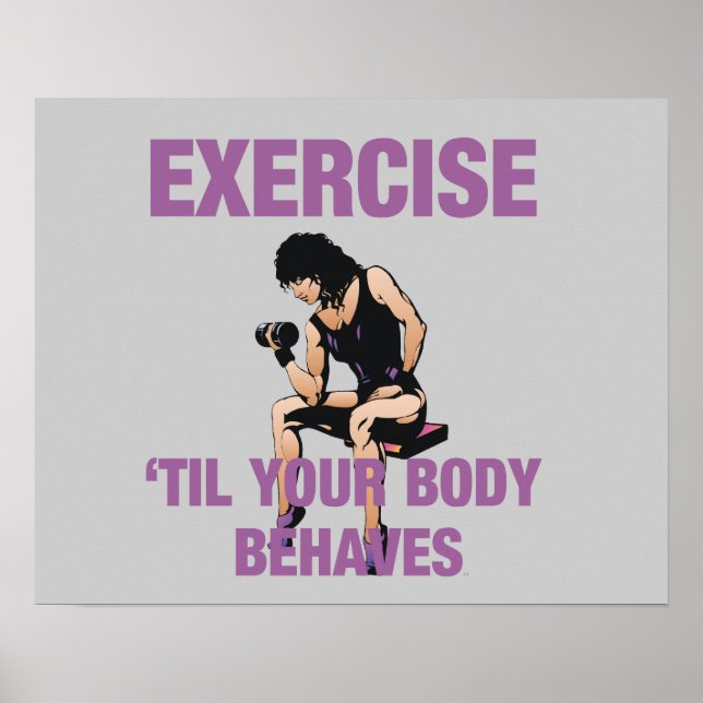 Poster Exercício de alta qualidade até o seu corpo se com (Frente)