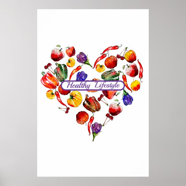 Poster Exercício de opções de estilo de vida saudável - c (Frente)