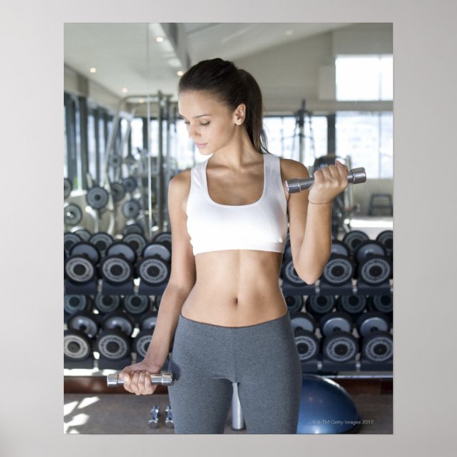 Pôster Exercício, Gym, Esporte, Mulher, Cuidados Corporai (Frente)