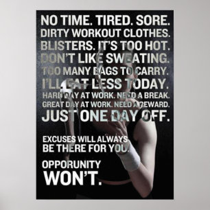 Pôster Exercício inspirador