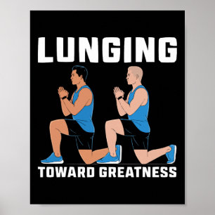 Poster Exercício Lunge Malhação de Construção de Artesana