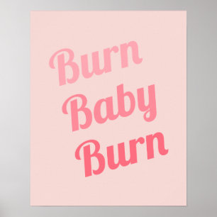 Poster Exercício Motivação Queimar Bebê Rosa