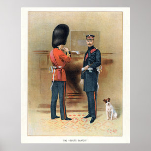 Poster Exército britânico - guardas escocesas