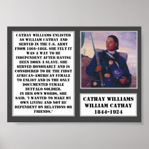 Poster Exército de Primeira Mulher Cathay Williams Buffa
