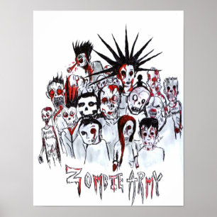 Poster Exército do zombi