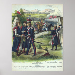 Pôster Exército polonês perto de Kraków