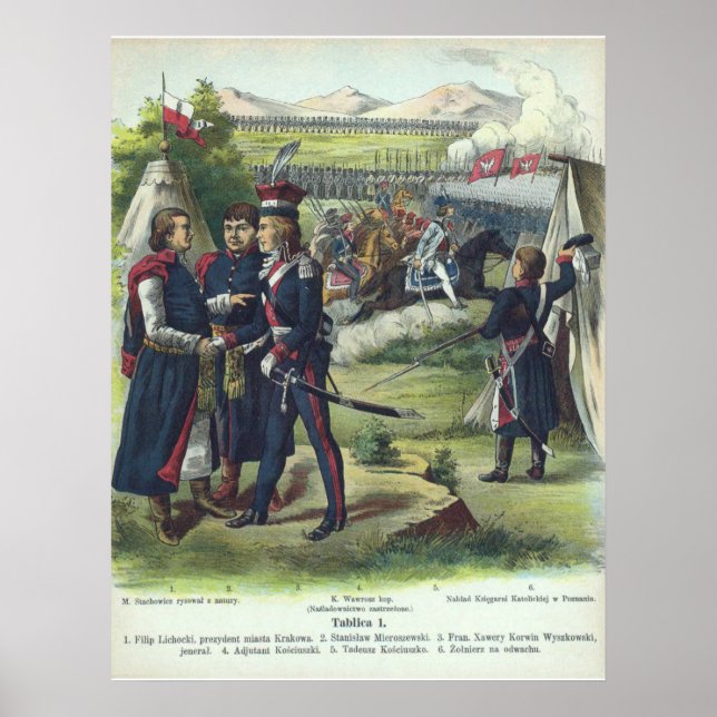 Pôster Exército polonês perto de Kraków (Frente)