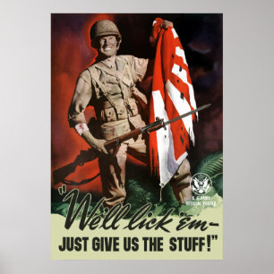 Pôster Exército WW2 -- Nós lambê-los-emos