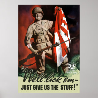 Pôster Exército WW2 — Vamos lamber