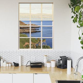 Poster Exibição da Ilha Escocesa a partir da Janela