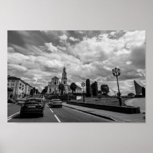 Poster Exibição de Cidade da Arquitetura Cityscape da Gro