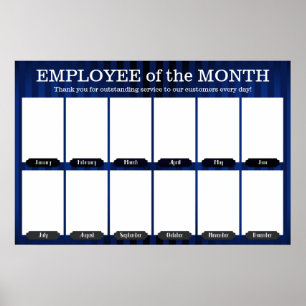 Poster exibição de funcionário do mês para fotos 4x6