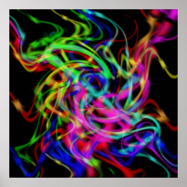 Pôster exibição de luz de cores (Frente)