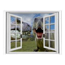 Exibição de Verdadeiros Dinossauros T-Rex
