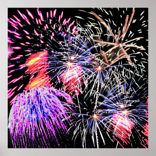 Pôster Exibição do Fireworks (Frente)