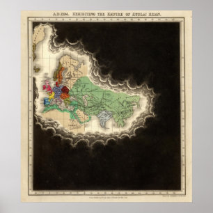 Poster Exibindo o império do ANÚNCIO 1294 de Kublai Kha