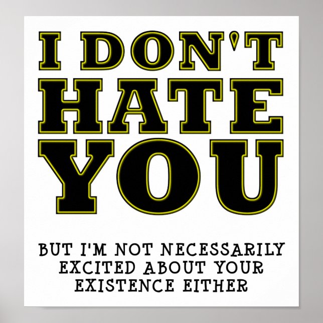 Pôster Existência Sem Excitação Cartaz Divertido (Frente)