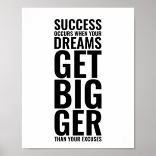 Poster Êxito Citação Motivacional