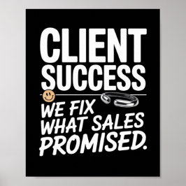 Poster Êxito do cliente - Corrigimos as vendas recomendad