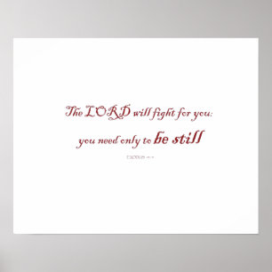 Poster Êxodo 14h14, o LORD lutará por ti,