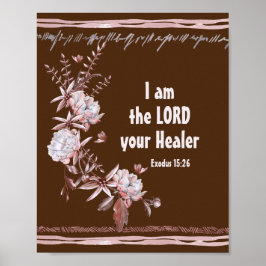Poster Êxodo 15:26 Eu sou o Senhor Sua Bíblia Healer Vers