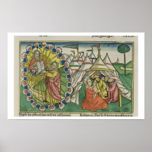 Pôster Êxodo 20 1-5 Moisés que recebem os Dez Mandamentos