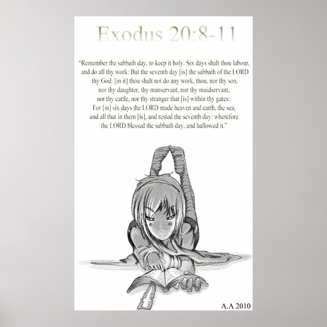 Poster Êxodo 20: 8-11 (Frente)