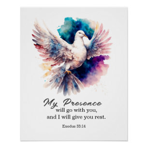 Pôster Êxodo 33:14 Minha presença vai com você Bíblia