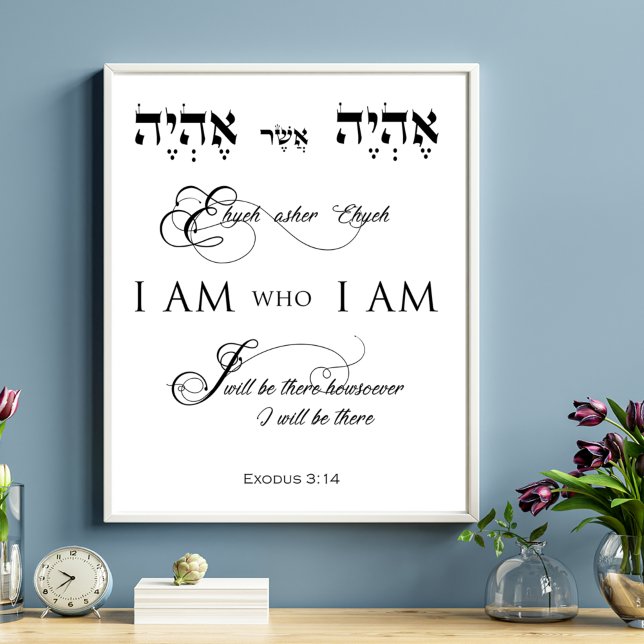 Poster Exodus 3 verse 14 I AM who I AM (Criador carregado)