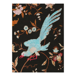 Pôster Exotic Asian Birds And Flowers Embroidery