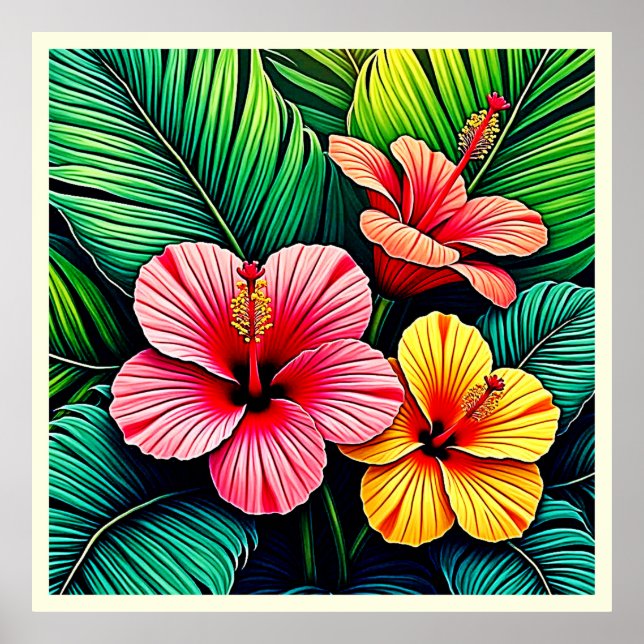 Poster Exotic Flower Garden Dreams (Frente)