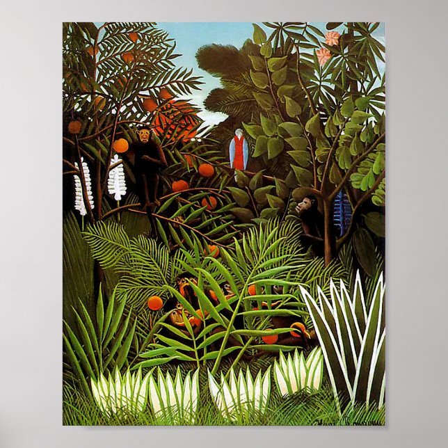 Poster Exotic landscape by Henri Rousseau (Frente)