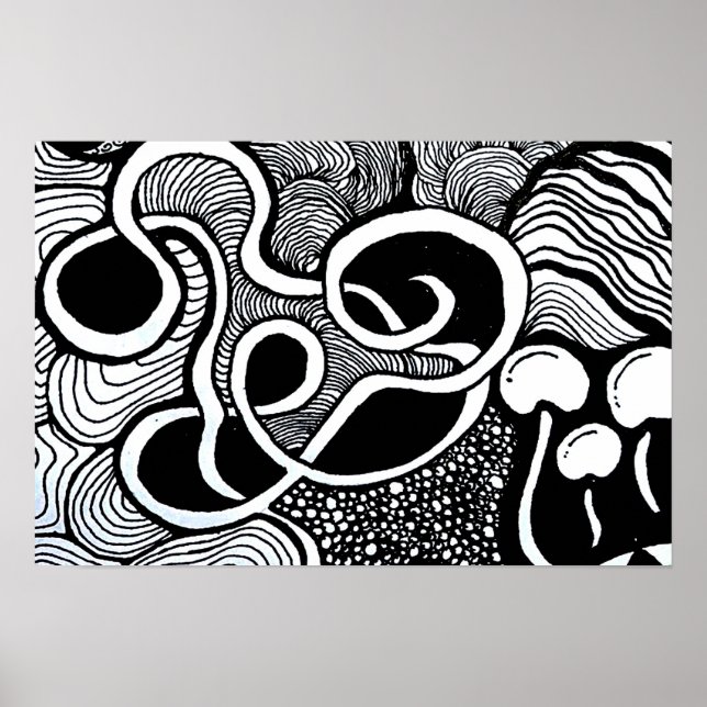 Poster Expansão do Zentangle | Mães abstrato (Frente)