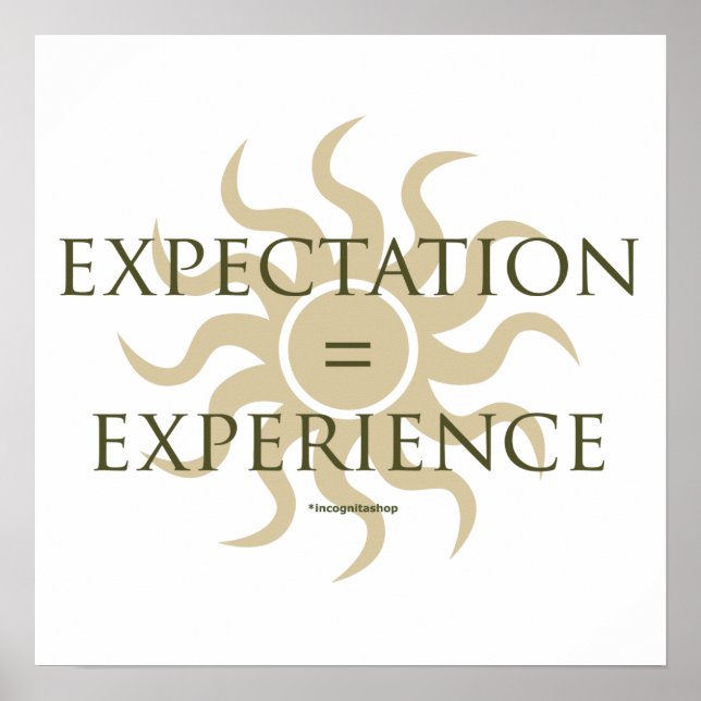 Pôster Expectativa = Experiência (Frente)
