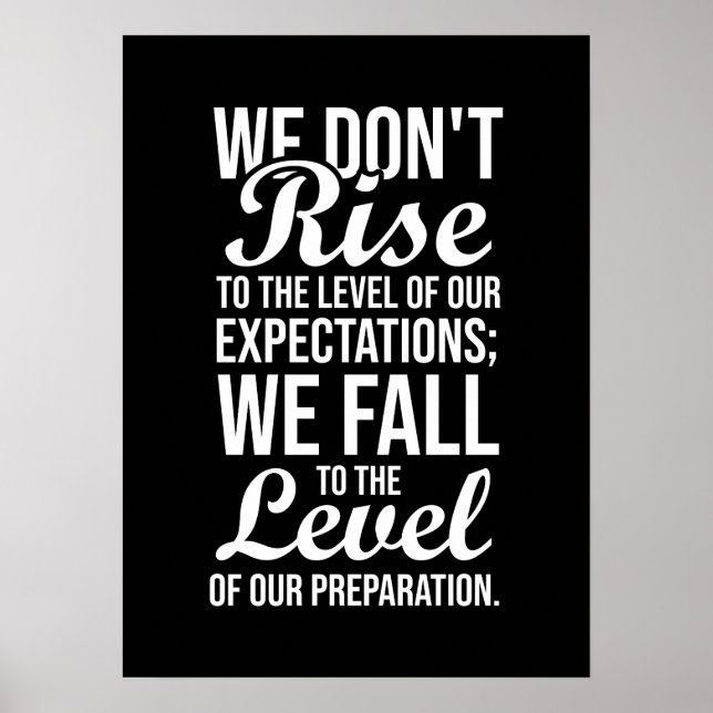 Poster Expectativa vs Preparação - Gym, Hustle, Sucesso (Frente)