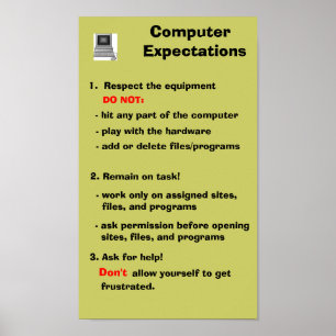 Pôster Expectativas do computador
