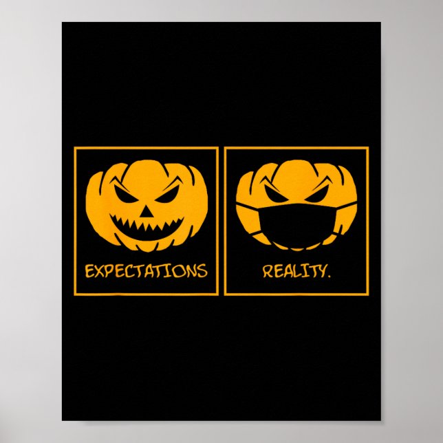 Poster Expectativas realidade jack o lantern abóbora rost (Frente)