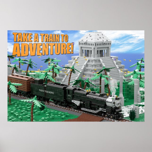Poster Expedição de Trem às Ruínas Antigas (Frente)