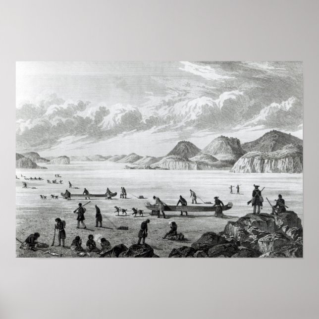 Poster Expedition passing through Point Lata on the (Frente)