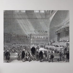 Pôster Experimentação ereta de Daniel O'Connell em 1844