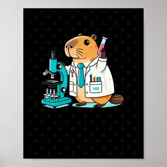 Poster Experimentos Científicos De Capybara No Laboratóri (Frente)