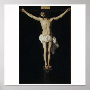 Pôster Expirante do crucificado de Jesús cerca de