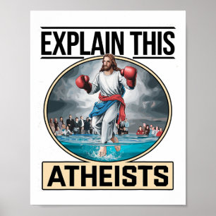 Poster Explique Esses Punhos de Boxe de Jesus Ateus Cômic
