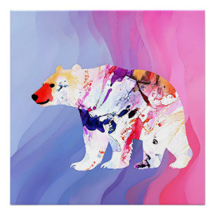 Pôster Explorador Ártico Pastel em Aquarela      
