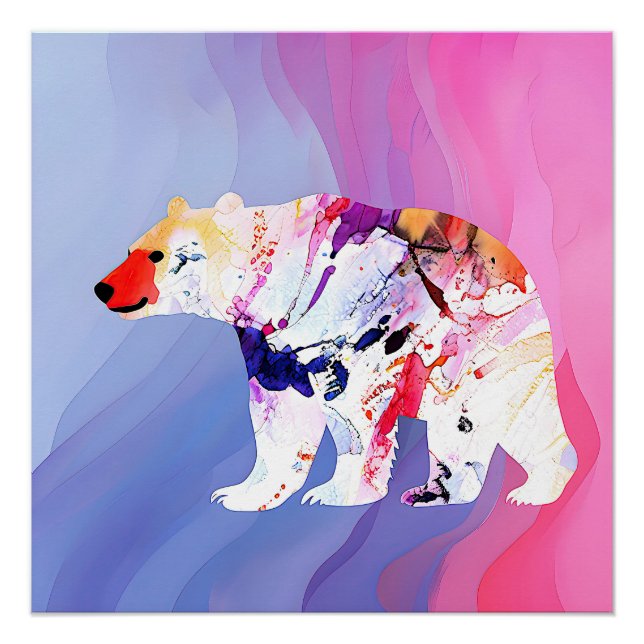 Pôster Explorador Ártico Pastel em Aquarela (Frente)