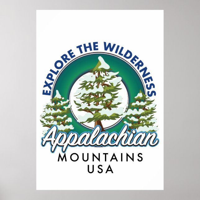 Poster Explorar a natureza das montanhas Appalachian (Frente)