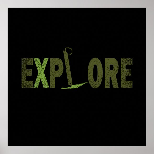 Poster Explorar explorador de natureza selvagem (Frente)